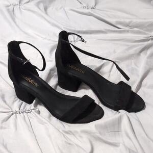 Steve Madden Black Ankle Strap Heels